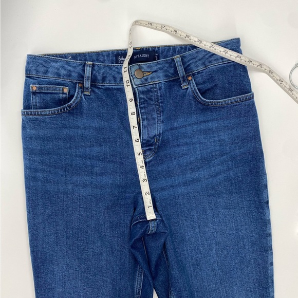 Boden Straight leg Button Fly Jeans Raw Hem size 8 - Picture 7 of 11